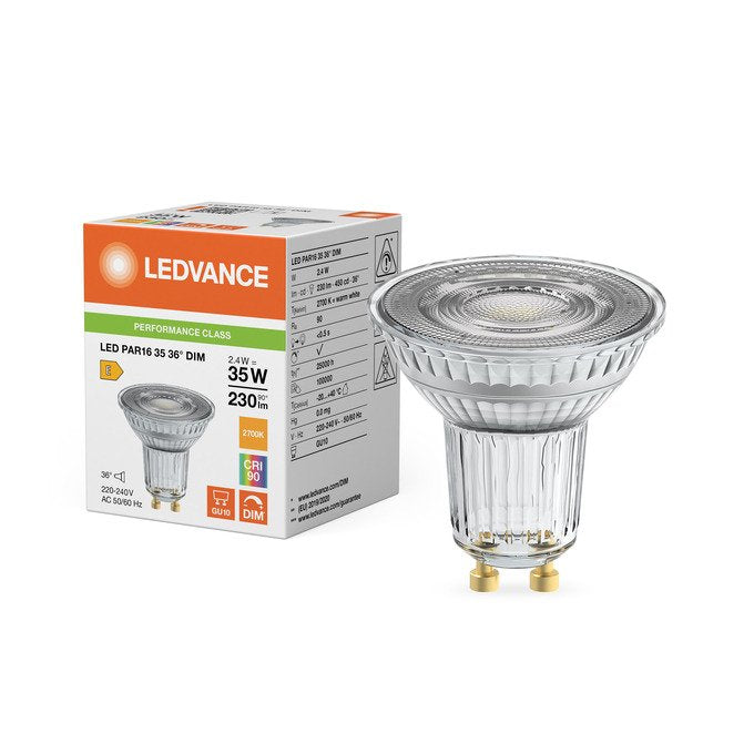 Ledv Led Reflektor 2,4-35w 927 Regulable Par16 Gu10 36 25000h Eek E