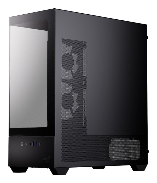 Caja Atx Aerocool P500d Digi Argb Cristal Templado Blanco