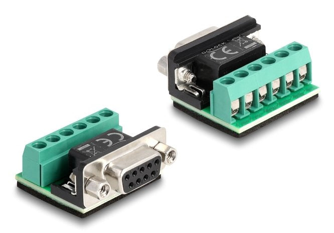 Delock Adapter Usb Type-C Zu 1 X Seriell Rs-422 485 Stecker Mit 6 Pin Terminalblock 5 V 1 M