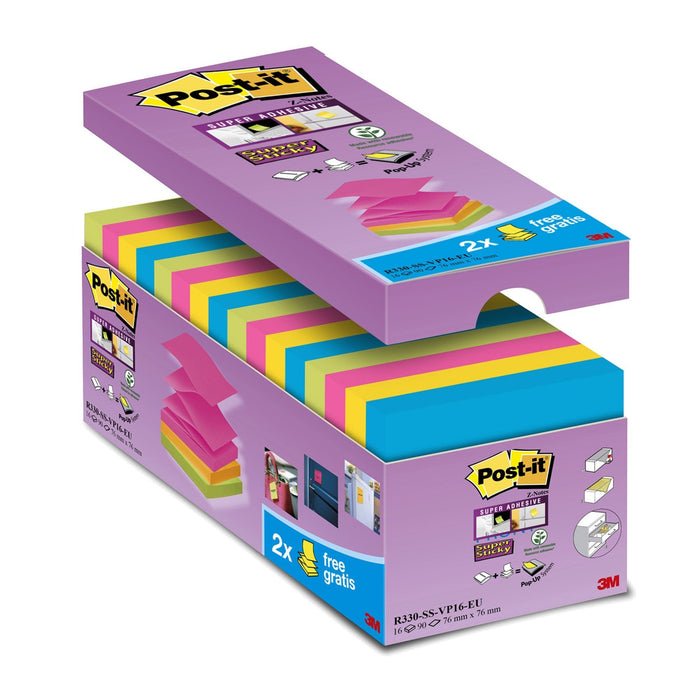 EAN 51141401508 - Post-It 7100234249 nota autoadhesiva Plaza Azul, Verde, Rosa, Amarillo 90 hojas Autoadhesivo imagen 1