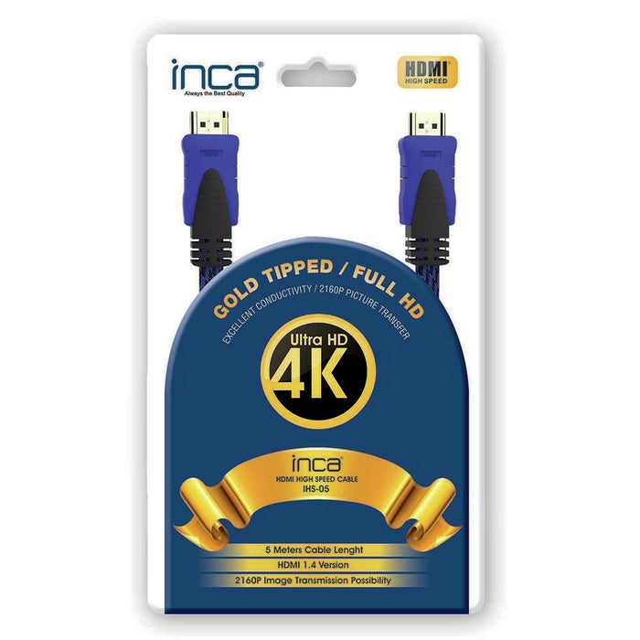 Inca Hdmi-Cable1.4 4k 10,2gbit S 3840x2160@ 30hz 5.00m Sw