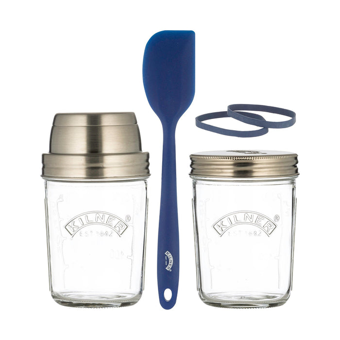 EAN 5010853273044 - Kilner 65025035 recipiente de almacenar comida Alrededor Establecer 0,35 L Azul, Plata, Transparente 2 pi imagen 1