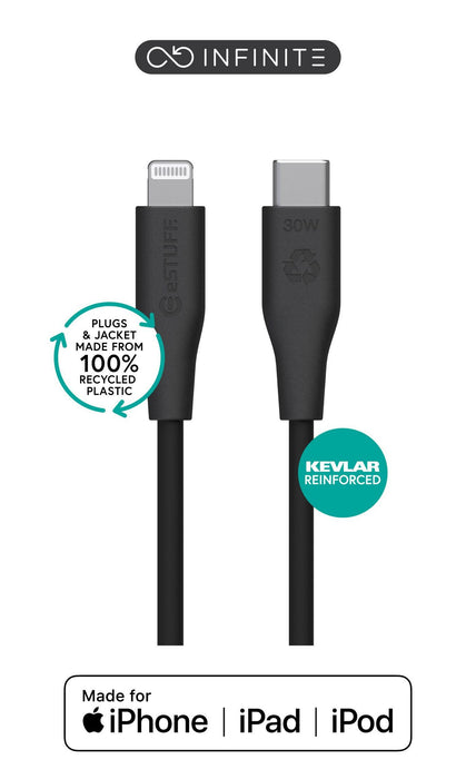 EAN 5715328157675 - eSTUFF ES602180 cable de conector Lightning 1 m Negro imagen 1