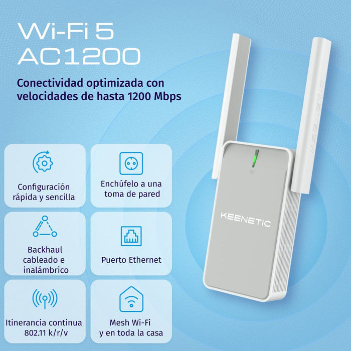 EAN 4897082922087 - Keenetic Buddy 5 (KN-3311) Repetidor de red Gris, Blanco 100 Mbit/s imagen 2