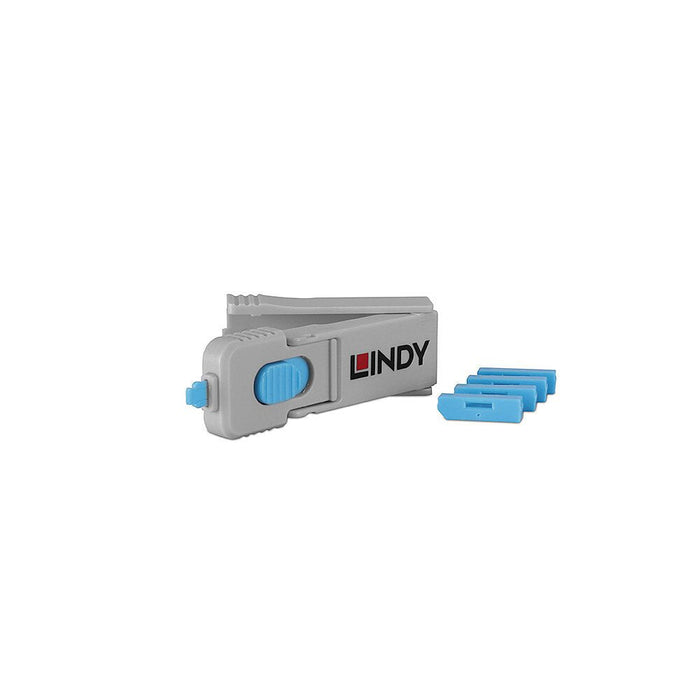 Displayport Port Locks  Blue  4x + 1 Key