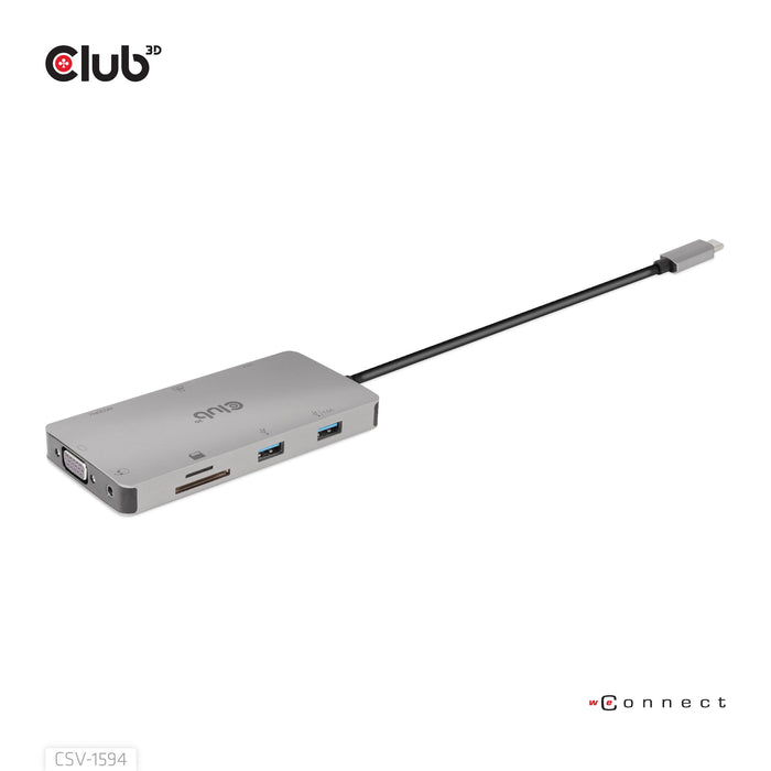 EAN 8719214472177 - CLUB3D CSV-1594 base para portátil y replicador de puertos USB 3.2 Gen 1 (3.1 Gen 1) Type-C Negro, Gris imagen 3