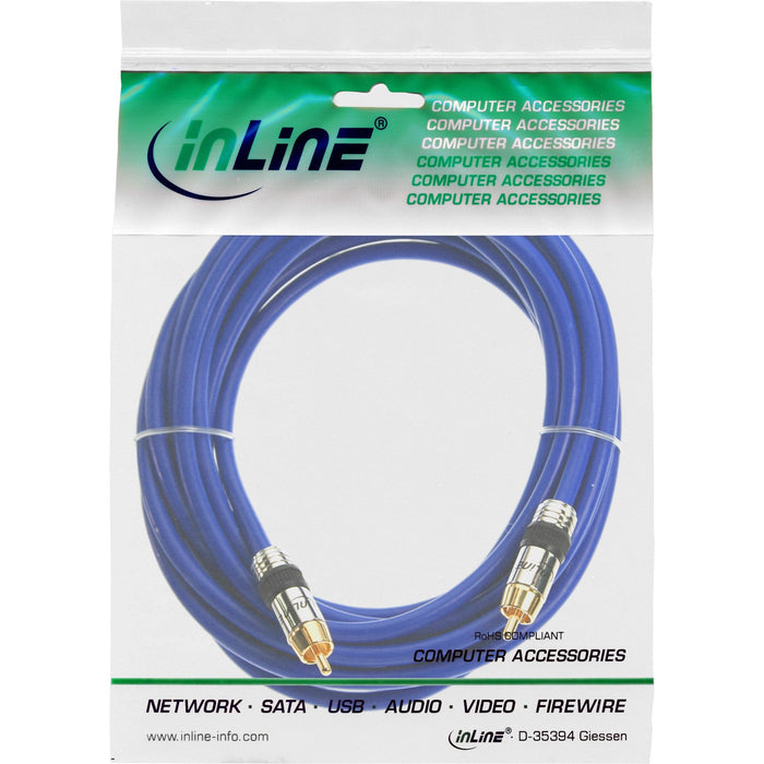 Cable De Audio Inline Premium Rca 1x Rca Macho A Macho 20m