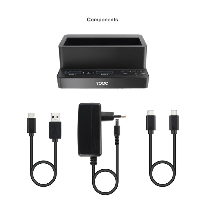 Docking Station Para Ssd M2 Sata Nvme Tooq Tqds-502b