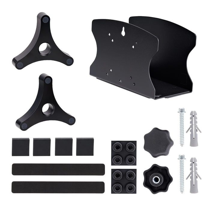 Startech.Com Pc Wall Mount Bracket For Desktop Computers Up To 40lb Toolless Width Adjustment 1.9-7.8in (50-200mm) Heavy-Duty Steel Cpu Tower/Case Shelf/Holder Includes Mounting Hardware And Spacers (2ns-Cpu-Wall-Mount) Soporte De Montaje E
