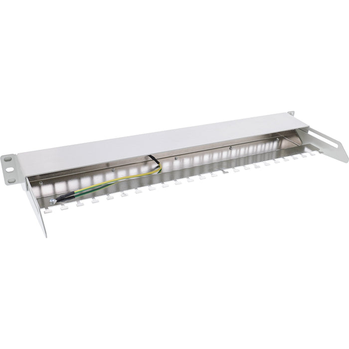 Patch Panel En Blanco Inline Con Extraíble 19" 24 Puertos 1u Gris Claro Ral7035
