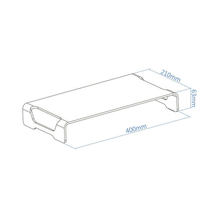 EAN 8433281010239 - TooQ TQMR0004 soporte para monitor 33 cm (13") Escritorio Plata imagen 3