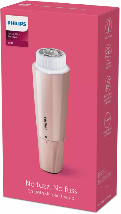 Depiladora  Facial  Philips Brr454 00 Rosa Lichi