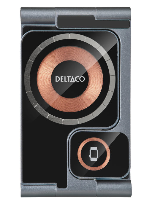 EAN 7333048065032 - Deltaco QI-1047 cargador de dispositivo móvil Auriculares, Smartphone, Reloj inteligente Transparente USB imagen 2