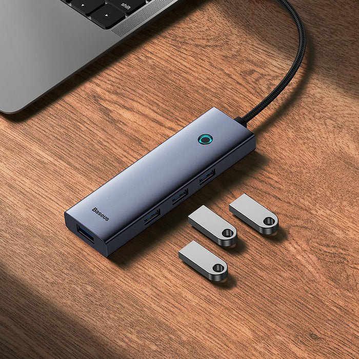 Baseus Ultrajoy 5-Port 5w1 (1xhdmi4k@30hz + 4xusb 3.0) Gris