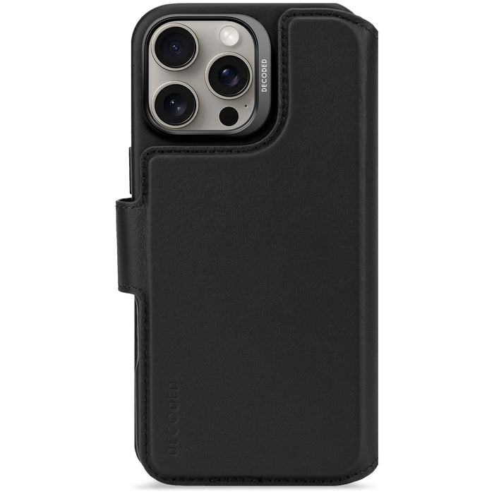 Decoded Leather Detachable Wallet Iphone 16 Pro Max Black
