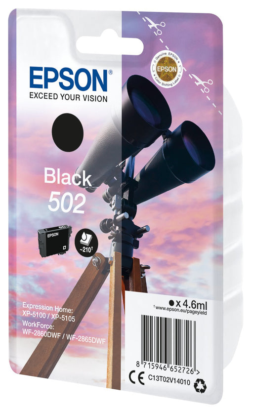 EAN 8715946652733 - Epson 502 cartucho de tinta 1 pieza(s) Original Rendimiento estándar Negro imagen 1