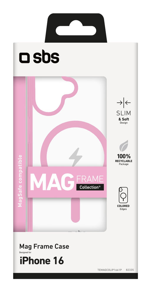 EAN 8018417482335 - SBS TEMAGCOLIP1661P funda para teléfono móvil 15,5 cm (6.1") Rosa, Transparente imagen 2