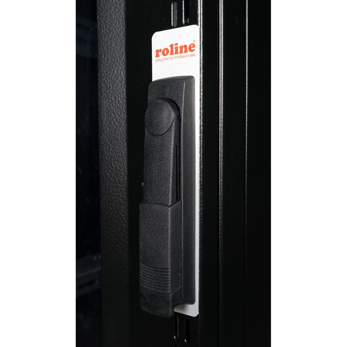 Roline 19-Zoll Serverschrank Pro 36 He, 600x1000 Bxt Schwarz Plexiglas