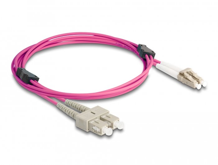 Delock Lwl Cable Mit Metallarmierung Lc Duplex Zu Sc Duplex Multimode Om4 2 M