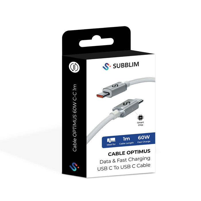 EAN 8436586743550 - SUBBLIM SUBCAB-C06010 cable USB USB 2.0 USB C Blanco imagen 6