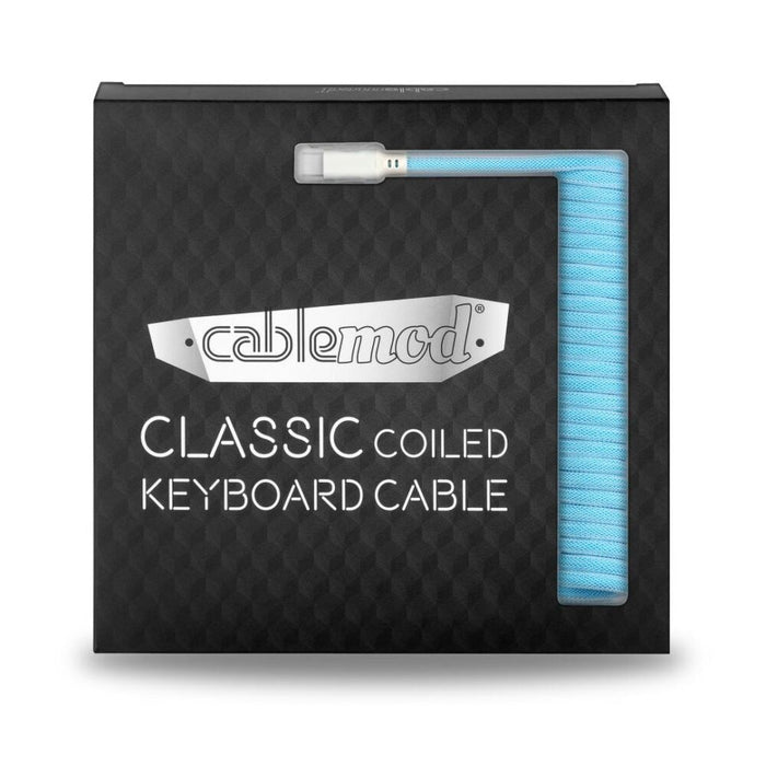 Cablemod Classic Coiled Keyboard Cable Usb-C A Usb Tipo A, Blueberry Cheesecake - 150cm