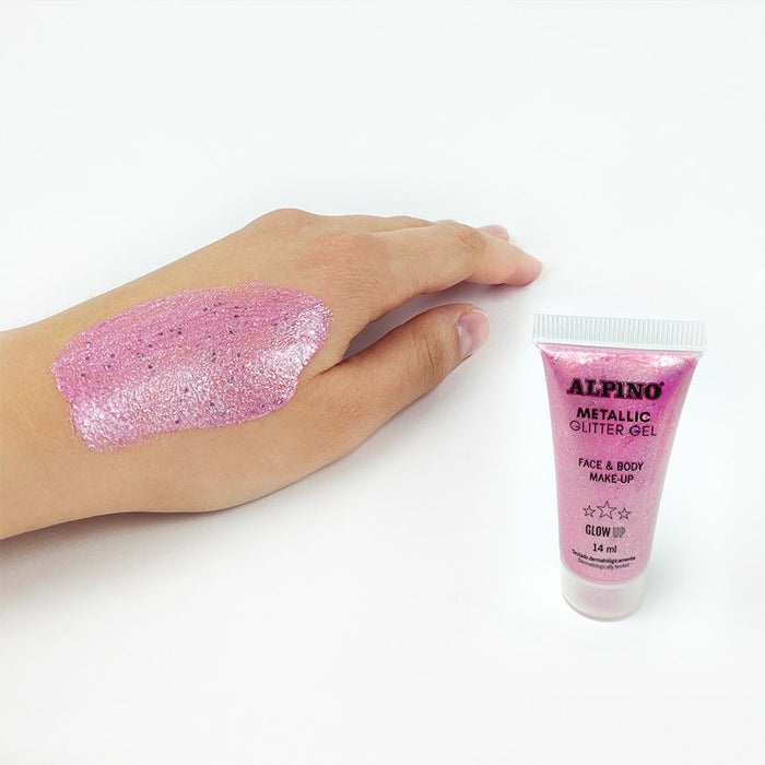 Alpino Gel Con Pururina Metallic Glitter Rosa