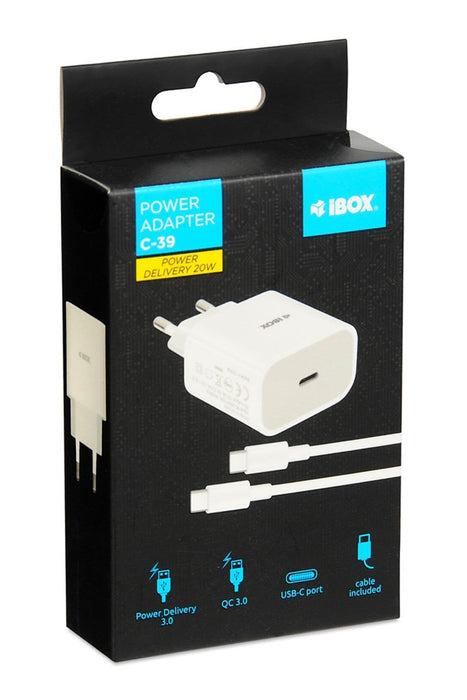 Cargador De Pared Ibox C-39 Pd20w, Color Blanco
