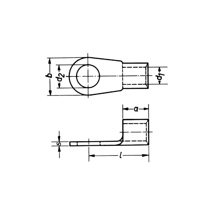 Klau Quetschcableschuh Ringform 163012 1,5-2,5qmm Galvan. Verzinnt Ni.Gen.