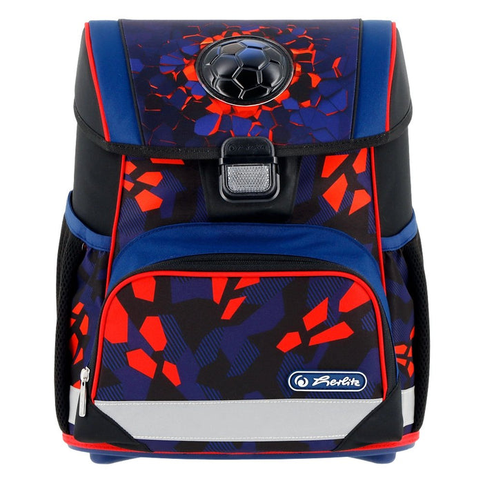 Herlitz Juego De Mochilas Escolares De 4 Piezas, Color Azul Y Rojo,