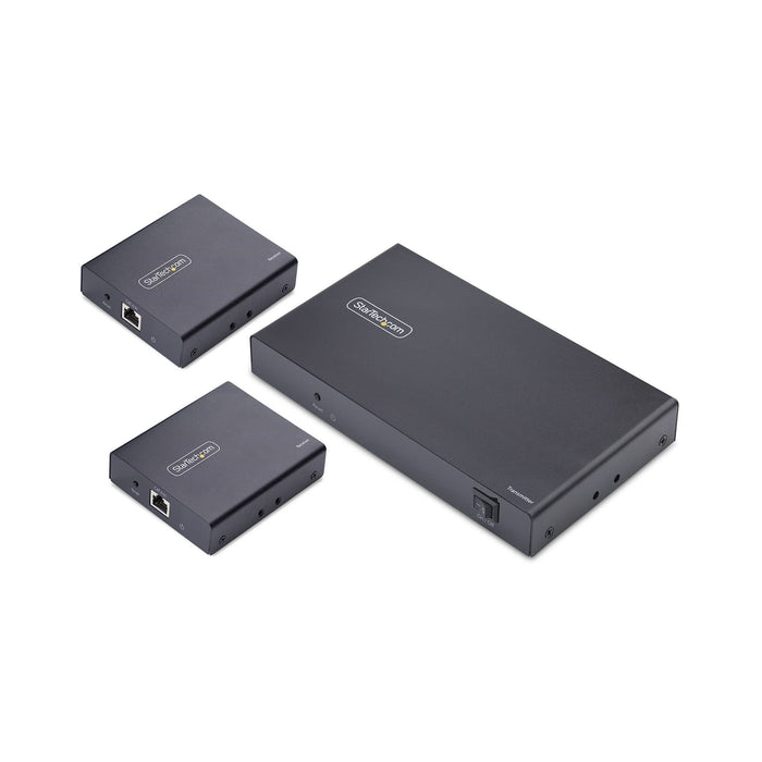 Startech 4-Port Hdmi Extender Und Splitter Uber Cat6 4k 60hz Bis 70m Lnge 1x4 Hdmi Uber Netzwerkcable-Lan Cable Verteilerkit