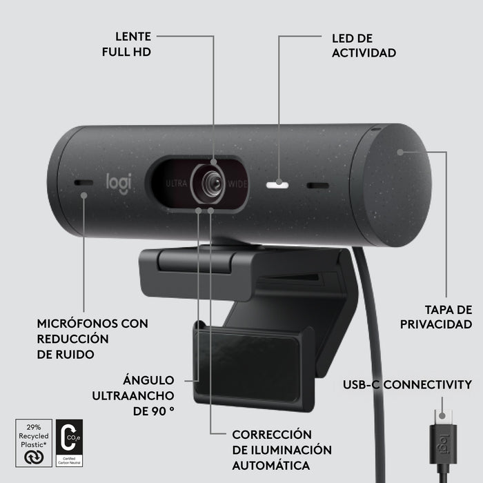 EAN 5099206104914 - Logitech 960-001422 cámara web 4 MP 1920 x 1080 Pixeles USB Grafito imagen 14
