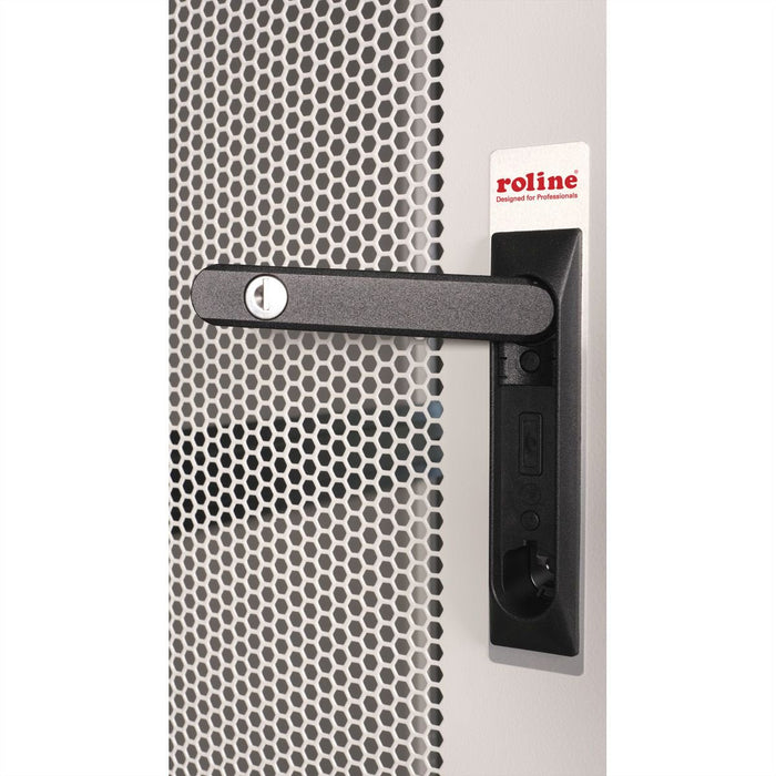 Roline 19-Zoll Serverschrank Basic 26 He, 600x1000 Bxt Perforiert Grau