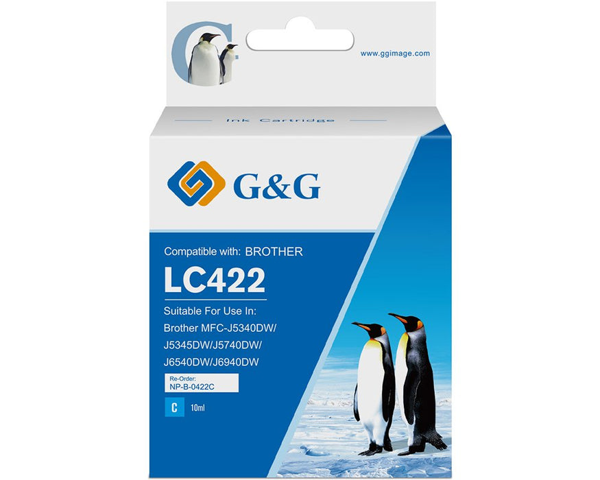 G&G Tinte Komp. M. Brother 422 Patr. Lc422c Cy 550 Copias