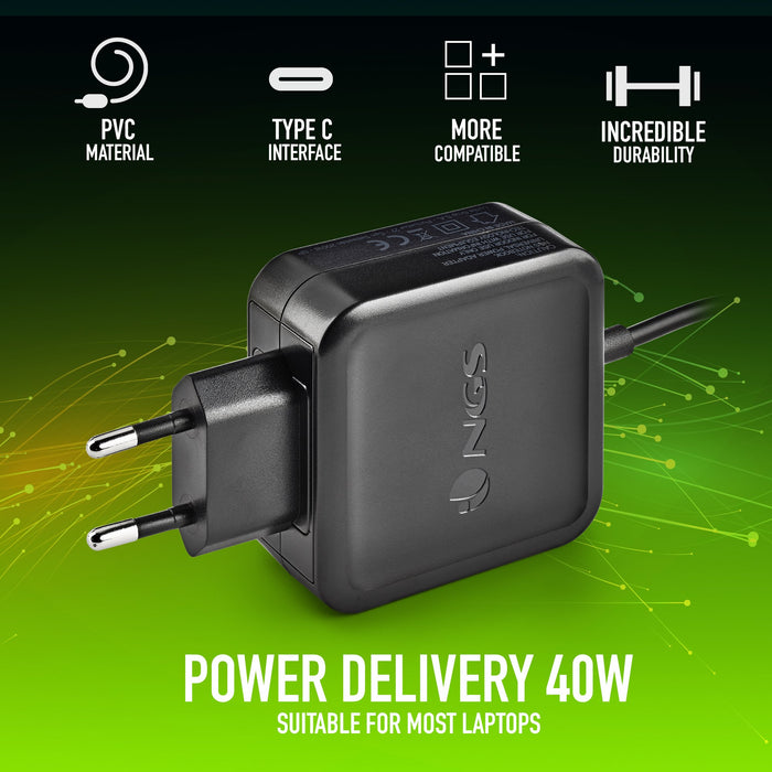 EAN 8435430620085 - NGS ﻿﻿W-45W TYPEC Portátil, Smartphone, Tableta Negro Corriente alterna Interior imagen 7
