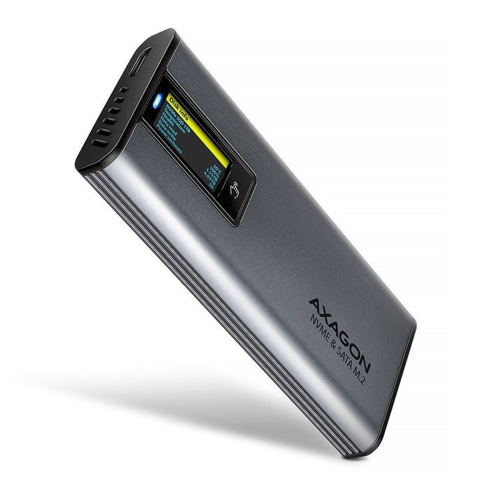 EAN 8595247908872 - Axagon EEM2-SD2 caja para disco duro externo Caja externa para unidad de estado sólido (SSD) Gris M.2 imagen 1