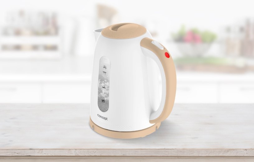 Tetera Eléctrica Concept Rk2331  1,7 L 2200 W Beige, Blanco
