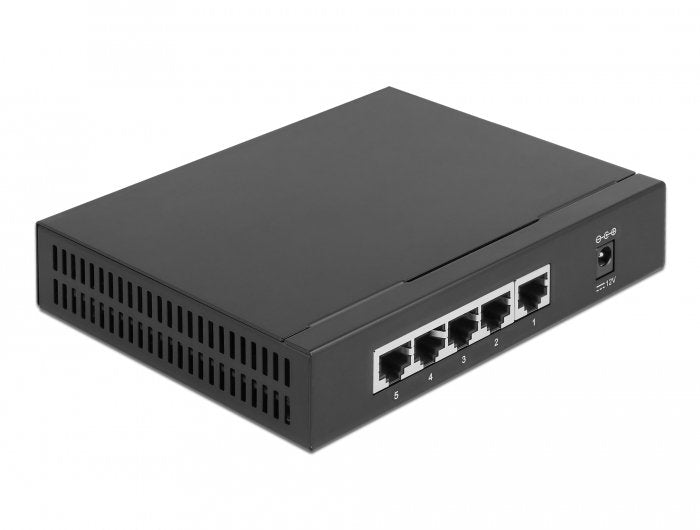 Delock 87781 Switch 2.5g Ethernet (100/1000/2500) Negro, Interruptor/Conmutador 2.5g Ethernet (100/1000/2500), Bidireccional Completo (Full Duplex)