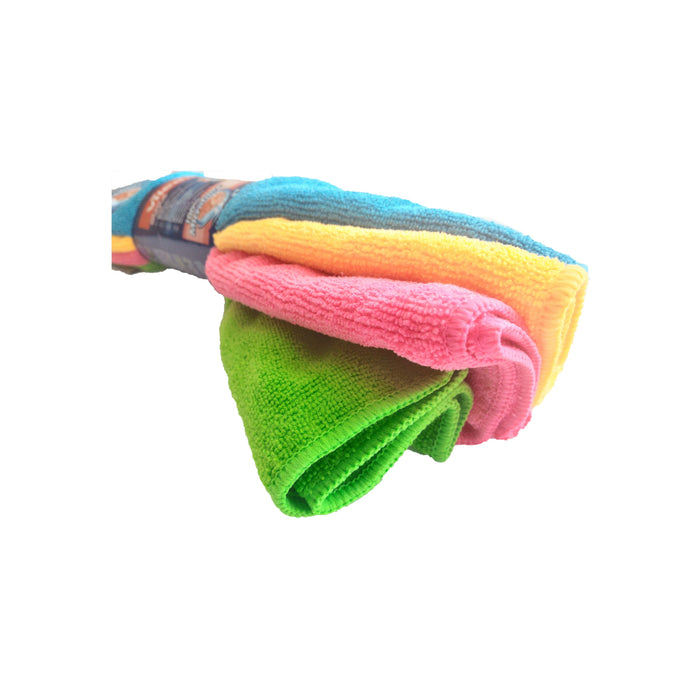 EAN 4023103147232 - Vileda 141413 trapo para limpiar Microfibra Azul, Verde, Naranja, Rojo 4 pieza(s) imagen 4
