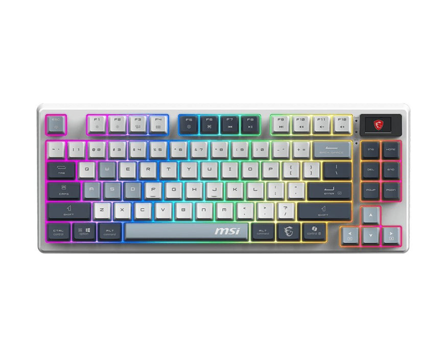 EAN 4711377284134 - MSI FORGE GK600 TKL WIRELESS SKY teclado Juego USB + Bluetooth QWERTY Inglés del Reino Unido Azul, Blanco imagen 1