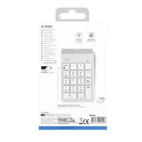 Tnb Teclado Numerico Inalambrico Gris - Wireless Keypad - Grey