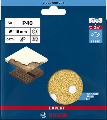 EAN 4059952541327 - Bosch Expert C470 5 pieza(s) Disco de lijado imagen 2
