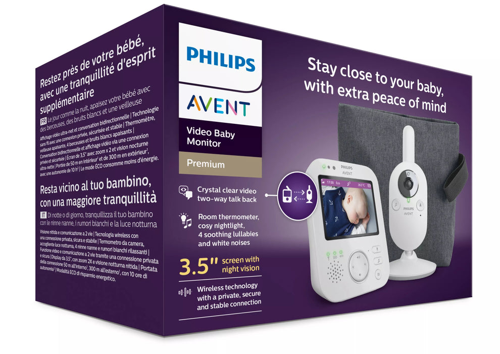 EAN 8720689016728 - Philips AVENT SCD892/26 video-monitor para bebés 300 m FHSS Blanco imagen 4