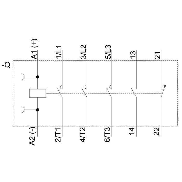 Siemens 3rt20261bb40 Schtz Ac-3 11kw 400v 1s+1 24vdc 3p S0