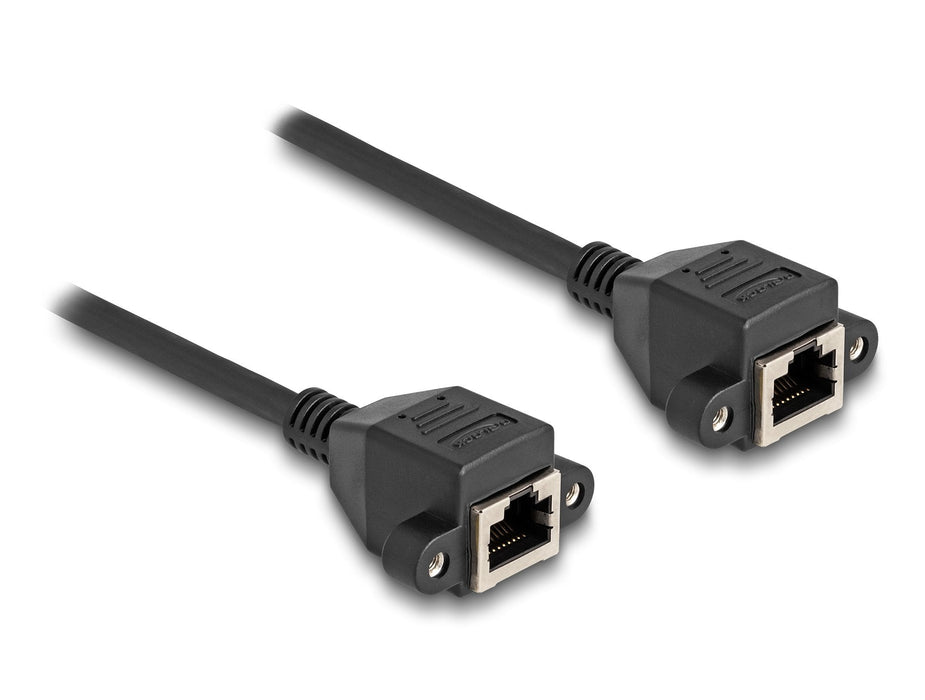 Delock 80198 Cable De Extensión Rj50 Hembra A Hembra S/Ftp 0,5 M Negro
