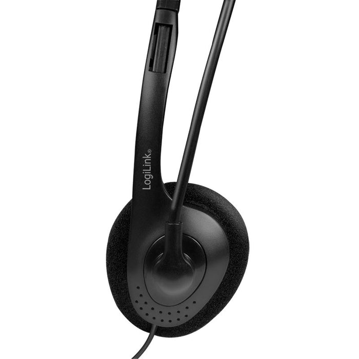 EAN 4052792064155 - LogiLink HS0055 auricular y casco Auriculares Alámbrico Diadema Música/uso diario Negro imagen 4