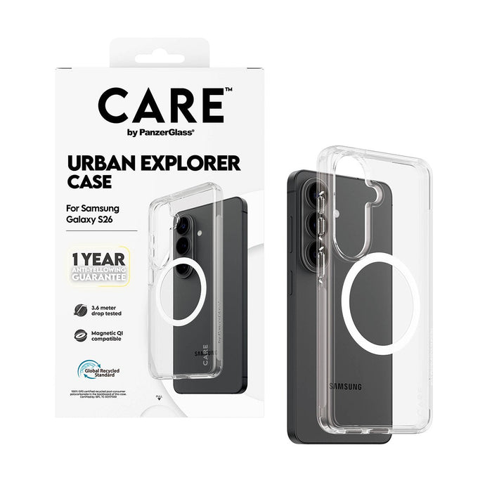Panzerglass Care Urban Explorer Case Transparentee W. Blanco Qi Samsung Galaxy S26