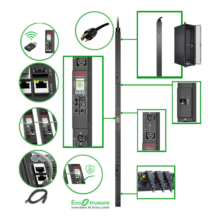 Apc Rack Pdu 9000 Switched Apdu9941 - Unidad De Distribución Eléctrica (Rack - Montable)