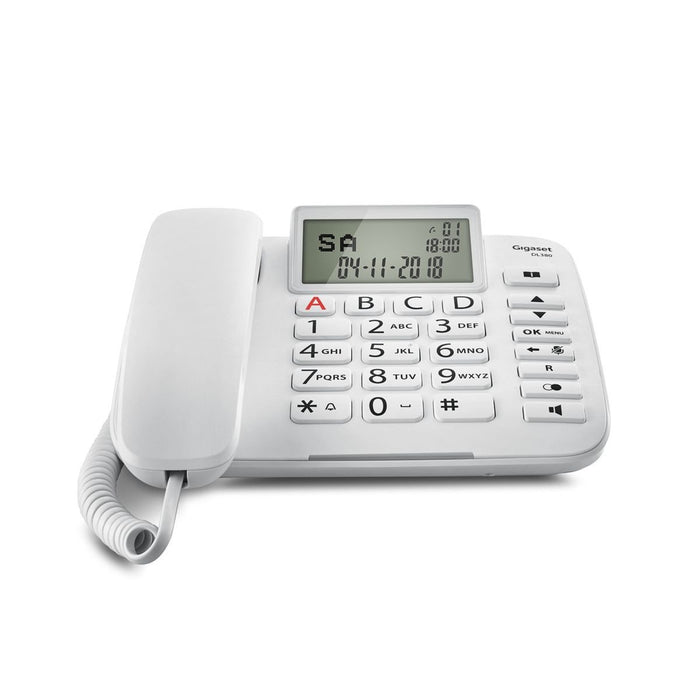 EAN 4250366856629 - Gigaset DL380 Teléfono analógico Identificador de llamadas Blanco imagen 4