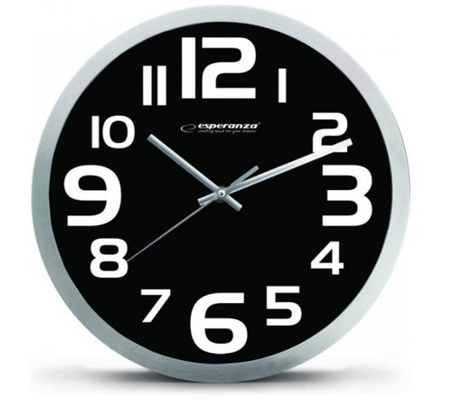 EAN 5901299929889 - Esperanza EHC013K Wall Clock - Zurich - Black Reloj de cuarzo Ovalado Negro, Blanco imagen 1