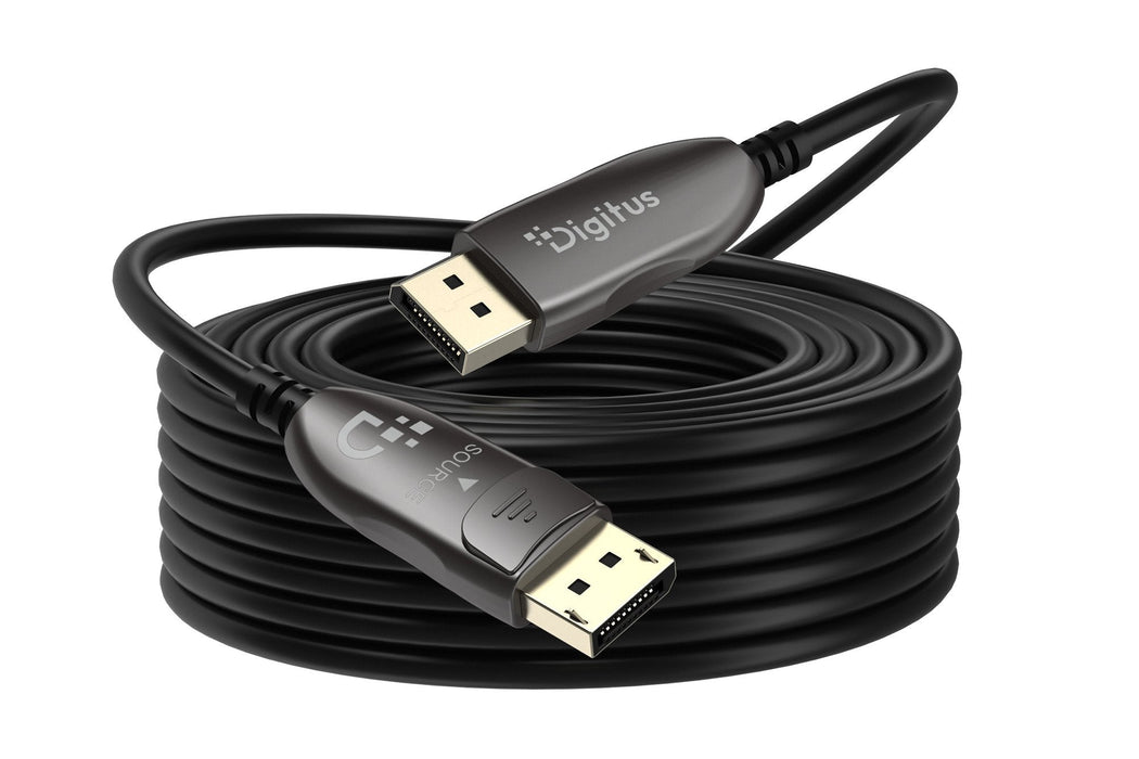 Digitus Displayport Aoc Hybrid Cable De Fibra Óptica, Uhd 8k,20m